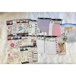 The Happy Planner Bundle Lot Half Sheet Notepad Full Sheet Paper Sticker Books